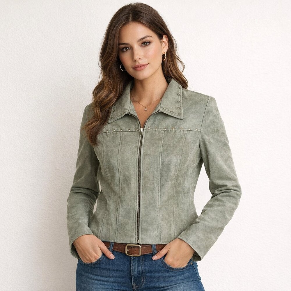 POSITIVE ATTITUDE Studded Jacket Women’s Size 12 Zip Front